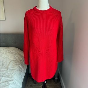 Topshop Red Knit Sweater Dress Size 6